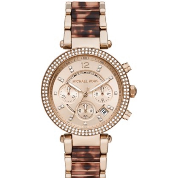Michael Kors Tortoise Shell Watch - Picture 1 of 4
